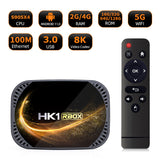 New HK1 RBOX‑X4S Smart Set‑Top‑Box, Amlogic S905X4 64‑Bit Quad‑Core, Android 11.0, 8K UHD, 4GB+64GB/128GB, Home IPTV Streaming Media Player