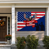 Veterans Flags Outdoors Thank You Veterans Day Flag 3x5Feet Patriotic Decorations, 4th of July Independence Day Veterans Day Memorial Day Soldier Flag for Outdoor Yard Patriotic Holiday Banner Gift