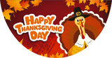 Thanksgiving Fall Bunting Outdoor Flag for Outside 3 x 1.5 Ft Pumpkin Turkey Autumn Pleated Fan Banner Yard Hanging Flag with Canvas Header and Metal Grommet for Holiday Decor (2Pcs)