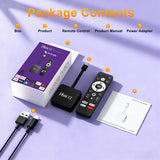 2026 New Arrival HS86 T2 Smart TV Stick, Rockchip RK3518 64‑Bit Quad‑Core, Android 14, 4K UHD, Dual‑Band WiFi 6, 2GB RAM 16GB ROM Portable Streaming Set‑Top‑Box