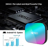 New HK1 RBOX‑X3 Smart Set‑Top‑Box, Amlogic S905X3 Quad‑Core, Android 9.0 OS, 4GB RAM Multi‑Storage Option, Bluetooth, 8K UHD Home IPTV Streaming TV Box