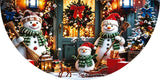 Merry Christmas Half Fan Bunting Flag 1.5x3 Ft, Red‑Green Festive Hanging Banner, Outdoor Yard Holiday Decorations (2Pcs)