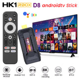 HK1 RBOX D8 RK3528 Android ATV TV Stick 2GB+16GB 8K UHD Dual‑Band WiFi Voice Remote IPTV Dongle