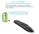 G10S 2.4G USB Wireless Air Mouse Remote, Voice Control, Six‑Axis Gyroscope, IR Fixed & Learning Code, ABS Plastic Long‑Range Air Remote for Android TV Box, PC, Projector
