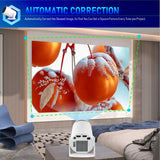 New HY300 PRO Portable Mini Projector, Smart Android Projector, Wireless Screen Mirroring for Indoor Home Theater Entertainment