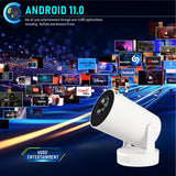 HY300 Ultra Pro Mini Projector, 4K Resolution, 170 Lumens, WiFi 6 Wireless Screen Casting, Portable Home Theater Projector