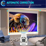 HY300 Ultra Pro Mini Projector, 4K Resolution, 170 Lumens, WiFi 6 Wireless Screen Casting, Portable Home Theater Projector