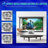 Newest HY350 Max Portable Smart Projector, Native 1080P Resolution, Android 14 GTV System, 4K Video Supported, Indoor Home Theater Movie Projector