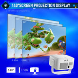 1080P HD Projector, 800 ANSI Lumens, HY450MAX-GTV with Built-in Google TV Dongle, 10W HiFi Speaker, WiFi Wireless Home Theater Projector