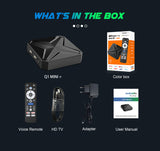 New Smart Android 14 TV Box, Rockchip RK3518 Quad‑Core Cortex‑A53, Mali‑450 MP2, WiFi6, Bluetooth5.4, 8K@30fps Decoding, Voice‑Remote 4K‑60fps Media Player