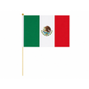 8x11 Inch Mini Mexican Handheld Flag on Stick, Small MX Hand‑Held Patriotic Flag for September 16th, Home Yard and Outdoor Decor(10pcs)