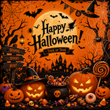 Halloween Flags Outdoor Bunting Fan Flag Happy Halloween Bunting Flag Ghost Pumpkin Half Fan Banner Decoration for Holiday Indoor Outdoor Yard Decoration, (2Pcs) 1.5 x 3 ft